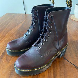 Dr. Martens Platform Burgundy Boots